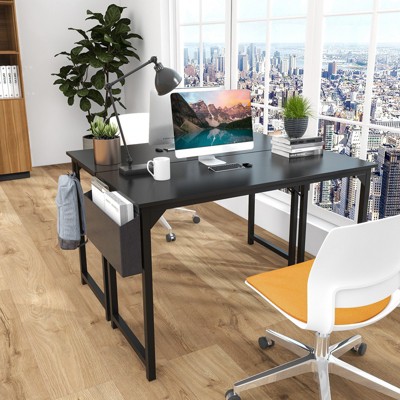 Sevobal Desks Game Computer Desk, Home Office Desk, Desk For Studying, Writing, Working , Gaming, Modern Simple, Black, 63"*26"*29.8"