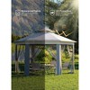 WhizMax Pop Up Adjustable Hexagonal Instant Outdoor Waterproof Gazebo Tent with Mosquito Netting And UV Protection Gray - 4 of 4