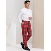 Lars Amadeus Men's Plaid Flat Front Business Dress Suit Pants - 4 of 4