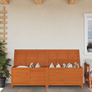 vidaXL Patio Storage Box Brown 78.1 in.x19.7 in.x22.2 in. Solid Wood Fir - 1 of 4