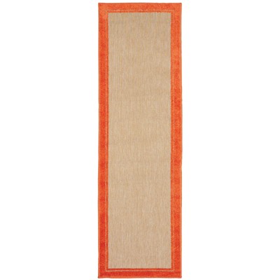Oriental Weavers Cayman 5594Q Sand/ Orange Indoor/Outdoor Area Rug - 2'3" x 7'6"
