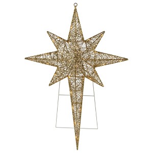 Northlight 36" LED Lighted Gold Star of Bethlehem Outdoor Christmas Decoration - 1 of 4