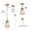 LNC Pursuit 1-Lights 7.5“ Modern Mini Pendant  Lights, Matte Gold and Seeded Glass Shade - 4 of 4