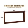 FURNIinspire Console Tables 70.1"Corrugated Texture Storage Table, Narrow Console Table for Entryway, Entryway Table, Walnut Brown, 8.7"*70.1"*35.5" - 3 of 4