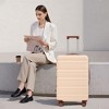NAYSAYE Luggage Sets 3Piece Set 20Inch 24Inch 28Inch ABS Spinner Wheel Suitcase with Combination Lock for Travel, Beige, 19.3"*11.4"*29.5" - 2 of 4