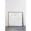 Wood Framed Metal Wall Decor with Embossed Protea: Modern Style, Fir & Iron - Storied Home - 2 of 2