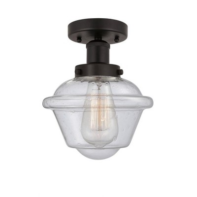 Oxford - 1 Light Semi-Flush Mount In Industrial Style-8.25 Inches Tall and 6.5 Inches Wide
