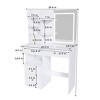 Bella Depot 31.5'' Makeup Vanity Dressing Table with Mirror and LED Light, 5-drawer - 4 of 4