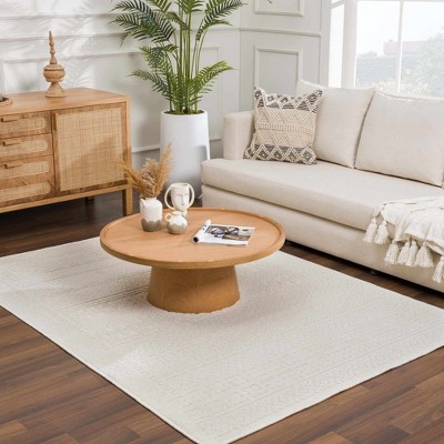 Bahar Cream and Gray Washable Cotton Area Rug