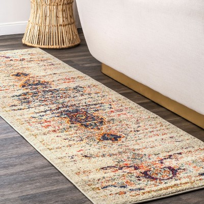 Nuloom Distressed Global Sarita Area Rug, Runner 2' 6" x 8', Beige