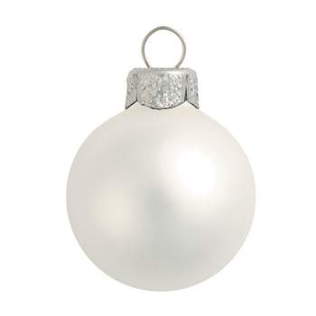 Northlight Matte Finish Glass Christmas Ball Ornaments - 4.75" (120mm) - Silver - 4ct