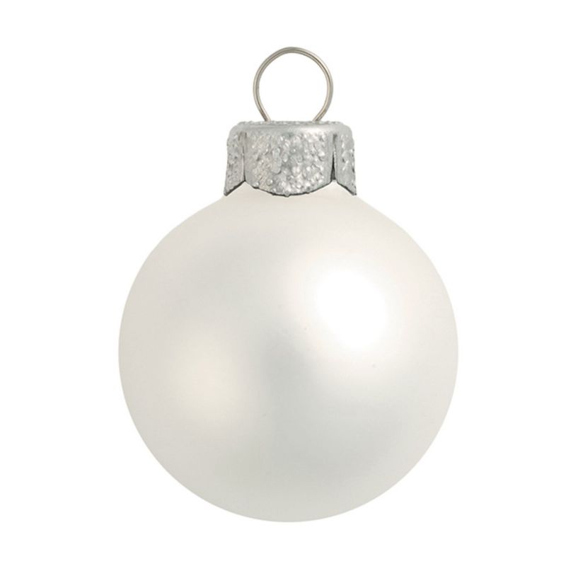 Northlight Matte Finish Glass Christmas Ball Ornaments - 4.75" (120mm) - Silver - 4ct, 1 of 2
