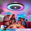 HUMHOLD 24" Bladeless Ceiling Fans with Lights and Remote/APP/Voice Control, Low Profile Ceiling Fan with RGB Lights, Modern Ceiling Fan, Black - 3 of 4