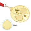 Unique Bargains Table Tennis Zinc Alloy Corrosion-Resistant Detachable Neck Strap Award Medals Gold 2 Pcs - 4 of 4