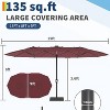 GustoWave Double-Sided 15FT x 9FT Outdoor Patio Umbrella for Pool, Deck - 4 of 4