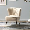 Quentin Velvet Accent Side Chair with Golden Metal Base | Karat Home - 2 of 4