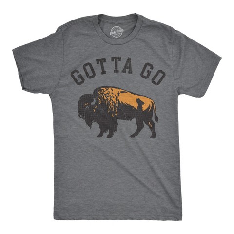 Мужские футболки Crazy Dog T-Shirts, Inc. Mens Funny T Shirts Gotta Go Buffalo Sarcastic Tee For Men - Crazy Dog Men's T Shirt for Animal Lovers Dark Grey M