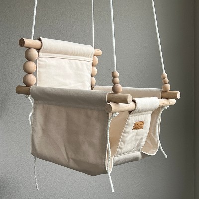 Sweet Swinging - Indoor Baby Swing W/ Pillow - Vanilla