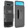 Nakedcellphone Combo for Samsung Galaxy S10 - Ring Grip/Stand Case and Belt Clip Holster - Black - 4 of 4
