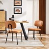 JIONJOY Mid Century Modern Faux Leather Upholstery Dining Chair with Metal Legs Set of 4 - 2 of 2