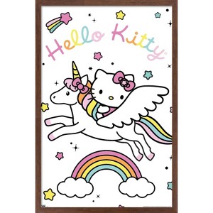 Trends International Hello Kitty - Unicorn Framed Wall Poster Prints - 1 of 4