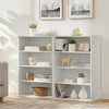 PDTEND Multi-Functional 8-Layer Bookcase with Adjustable Shelves - Detachable into Two 4-Layer Storage Racks for Home & Office - 3 of 4