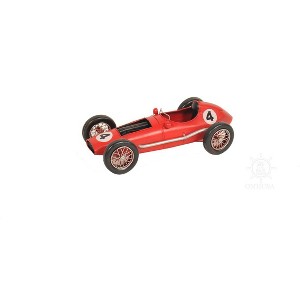 HomeRoots 6" Red Metal Hand Painted Model Car Tabletop Sculpture - 1 of 4
