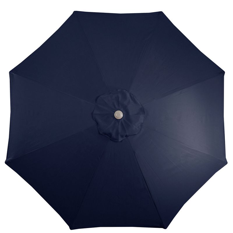 Northlight 9ft Outdoor Patio Market Umbrella with Hand Crank and Tilt, Navy Blue, 4 of 9