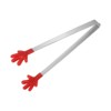 Unique Bargains Stainless Steel Silicone Tips Hand Shape Kitchen Cooking Food Tongs - 3 of 4