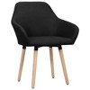vidaXL Dining Chairs, 2 Pcs, Black Fabric - 2 of 4
