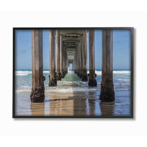 Stupell Industries Ocean Water Beneath Pier Beach Coastline Photograph - 1 of 4