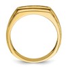 Black Bow Jewelry Men's 8mm 14K Yellow Gold 5-Stone 1/4 Ctw Diamond Tapered Band - 4 of 4