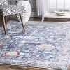 Nuloom Vintage Kali Floral Fringe Vintage Indoor Area Rug - Blue 5x7 - 2 of 4