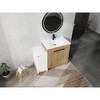 NicBex Bathroom Vanity with Ceramic Sink,Bathroom Sink Vanity with Storage Cabinets,Bathroom Sink Cabinet for Bathroom,White/Brown - 2 of 4