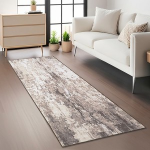 Area Rugs for Living Room Bedroom, Modern Abstract Machine Washable Rug, Low Pile Floor Carpet with Non Slip Backing - 1 of 4