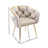 GustoWave Luxury Couch Accent Chair, Modern Comfy Velvet Upholstered Barrel Chairs, Single Sofa Armchair for Living Room - 2 of 4