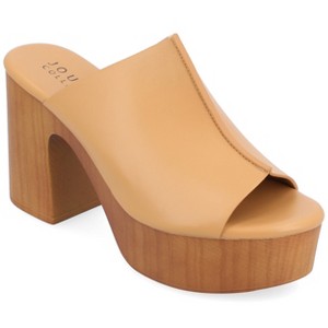 Journee Collection Womens Lorenza Platform Clog Open Toe Sandals - 1 of 4