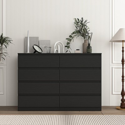 Resenkos Mid Century Modern 8 Drawer Dresser for Bedroom with Hidden Handle