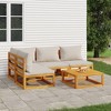 vidaXL Garden Lounge Set Light Grey - 2 of 4