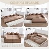 MOONMISS Convertible Corduroy Folding Sofa Bed, with Fixed Frame and Pillow Back Handrail, Folding Memory Foam Bed For Dormitory,Apt - 2 of 4