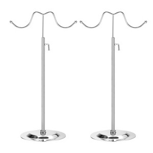 Unique Bargains Stainless Steel Home Retail Store Adjustable Clutch Purse Display Stands 2 Pcs - 1 of 4