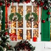 8 Pcs Small Norfolk Wreaths 8.6 Inch Kitchen Cabinet Rustic Xmas Decor with Wood Bead Bell Vintage Farmhouse Window Chair Wall Hanging - 4 of 4