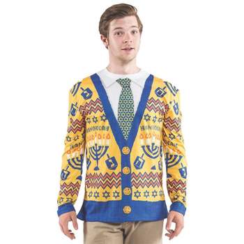 Faux Real Men's Ugly Hanukkah Sweater T