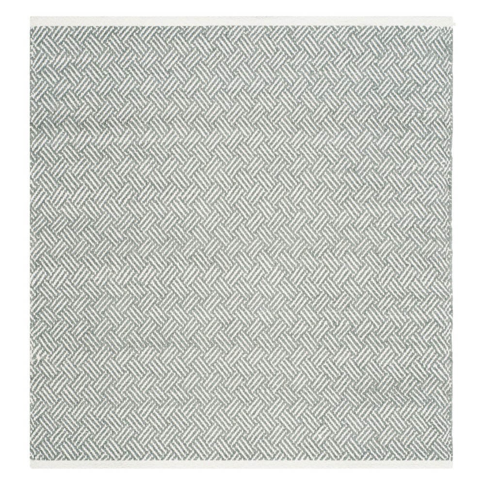 8'x8' Crosshatch Square Area Rug Gray - Safavieh