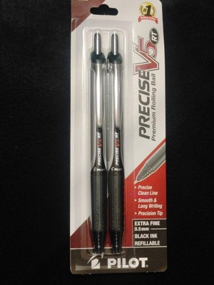 Pilot 7pk Precise V5 Rolling Ball Pens Extra Fine Point 0.5mm Black Ink :  Target