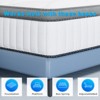 Swedrea Hybrid Mattress Cool Medium Firm Gel Memory Foam Pocket Spring, White - 3 of 4