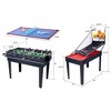 Multi Game Table, 43 Inch Combo Game Table, Hockey/Soccer Foosball/Pool/Table Tennis/Basketball Table Combination Kit for Game Room Home - 4 of 4