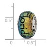 Black Bow Jewelry Florida & Palm Trees Dichroic Glass & Sterling Silver Bead Charm - 3 of 4