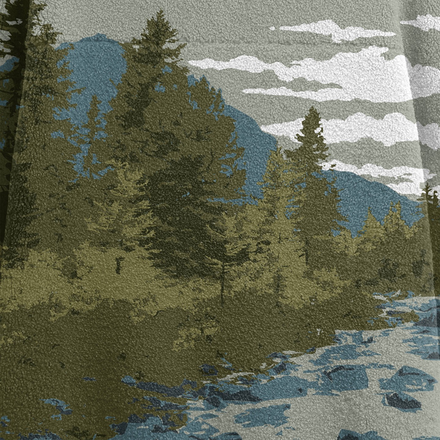 Мужская куртка National Park Foundation Moose High Pile Fleece Jacket - Sage Green, цвет: Шалфейный — фото 3