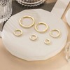 Gold Hoop Earrings for Women, Hypoallergenic, Lightweight, Small Huggie with Cubic 12 - 30mm - 4 of 4